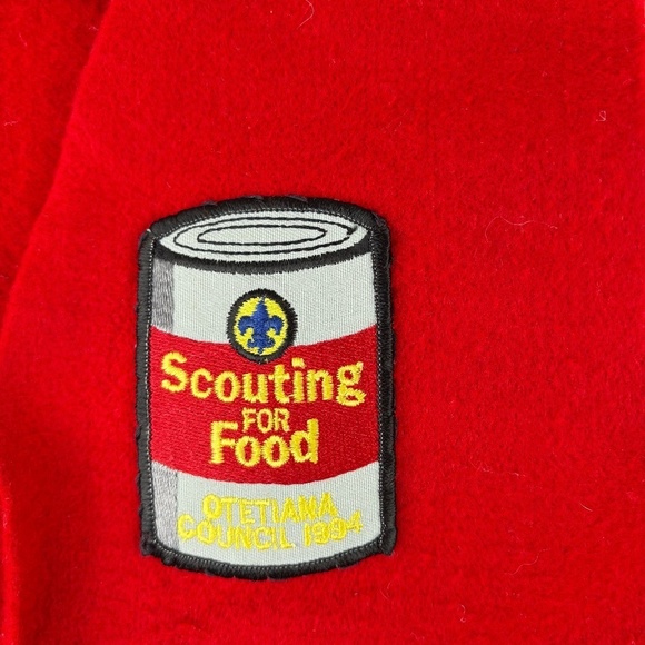 VTG 90s Official Boy Scouts of America WEBLOS Red Vest Size Medium - Picture 4 of 13